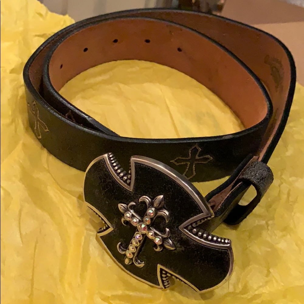 Cowgirl rhinestone cross belt